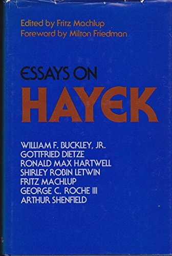 Book cover for "Essays on Hayek" by William F Buckley Jr