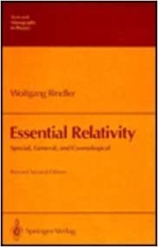 Book cover for "Essential Relativity" by Wolfgang Rindler