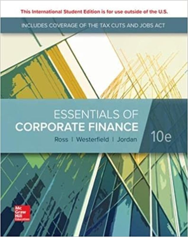 Book cover for "Essentials of Corporate Finance" by Stephen Ross