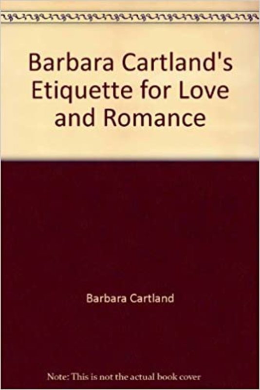 Book cover for "Etiquette for Love and Romance" by Barbara Cartland