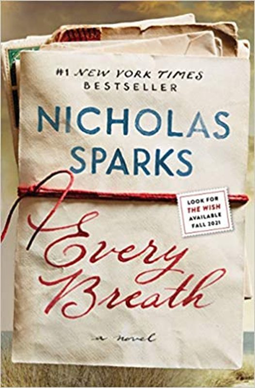 Book cover for "Every Breath" by Nicholas Sparks