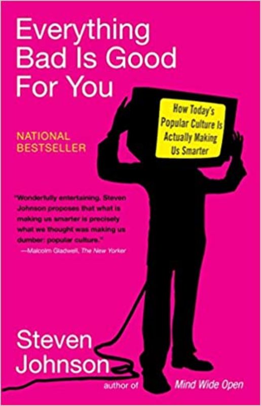 Book cover for "Everything Bad is Good for You" by Steven Johnson