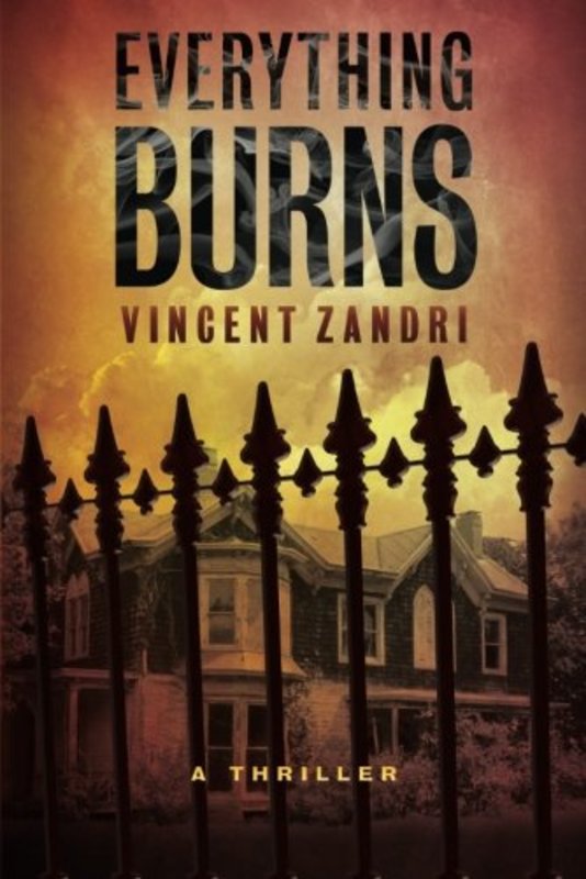 Book cover for "Everything Burns" by Vincent Zandri