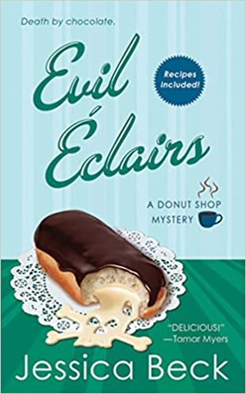 Book cover for "Evil Eclairs" by Jessica Beck