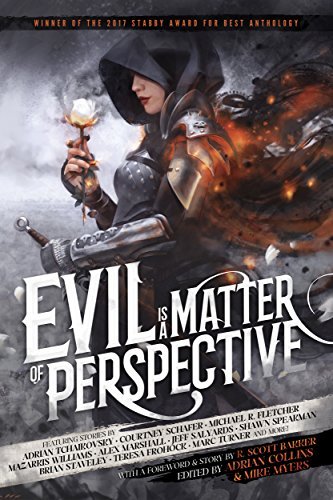Book cover for "Evil is a Matter of Perspective" by Adrian Tchaikovsky