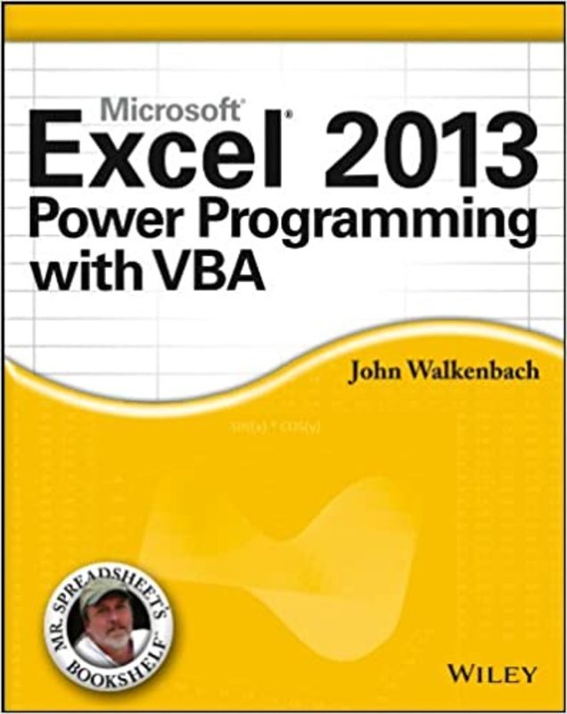 Book cover for "Excel 2013 Power Programming with VBA" by John Walkenbach