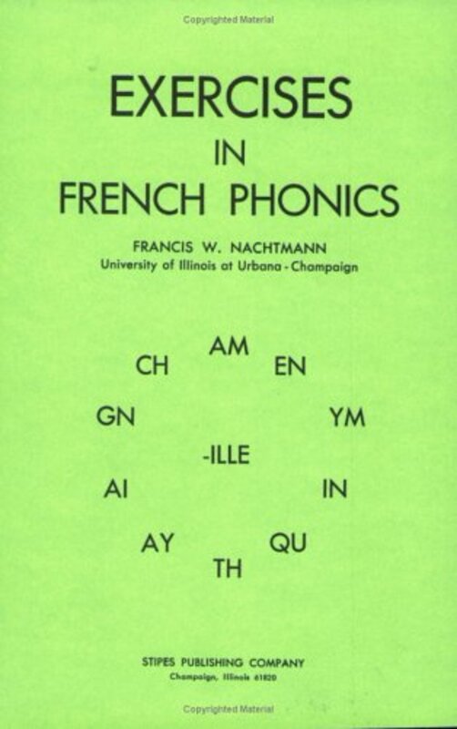 Book cover for "Exercises in French Phonics" by Francis W. Nachtmann