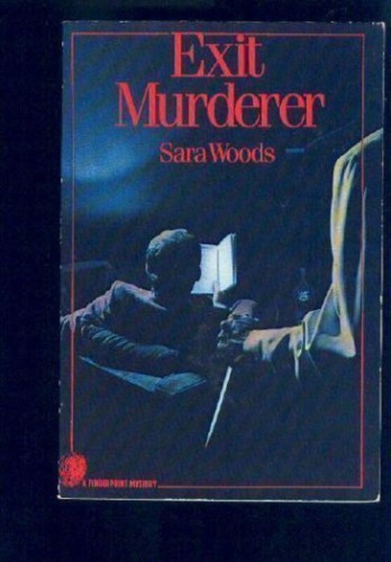 Book cover for "Exit Murderer" by Sara Woods