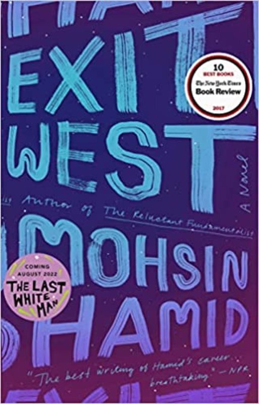 Book cover for "Exit West" by Mohsin Hamid