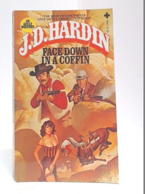 Book cover for "Face Down in a Coffin" by JD Hardin
