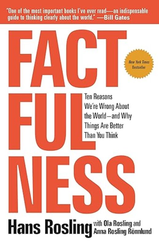 Book cover for "Factfulness" by Hans Rosling