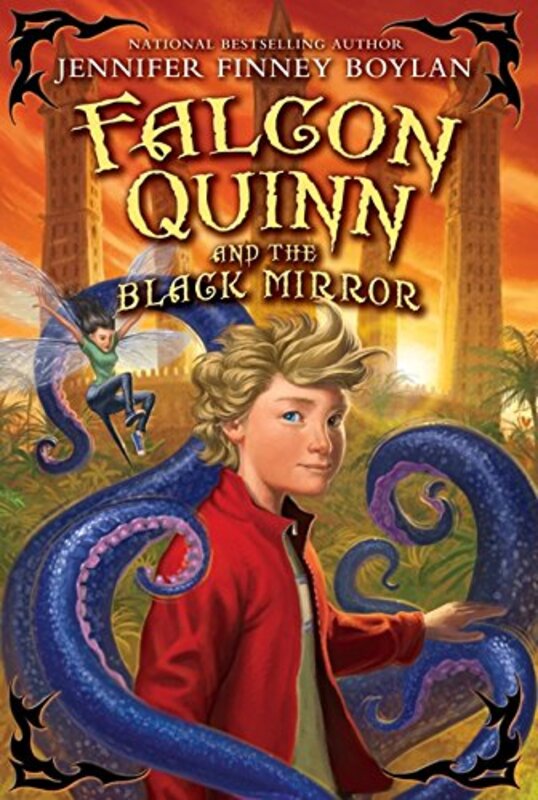 Book cover for "Falcon Quinn and the Black Mirror" by Jennifer Finney Boylan