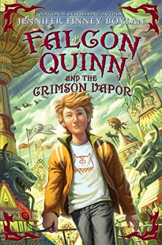 Book cover for "Falcon Quinn and the Crimson Vapor" by Jennifer Finney Boylan