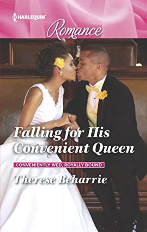 Book cover for "Falling for His Convenient Queen" by Therese Beharrie