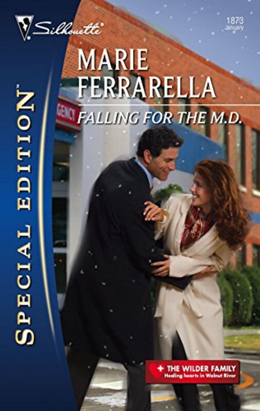 Book cover for "Falling for the M.D." by Marie Ferrarella