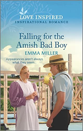 Book cover for "Falling for the Amish Bad Boy" by Emma Miller
