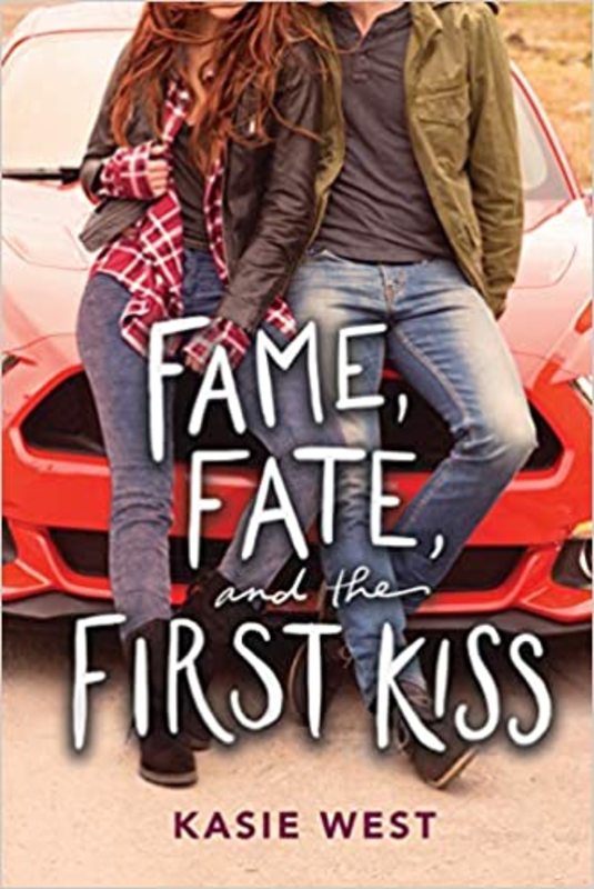 Book cover for "Fame, Fate, and the First Kiss" by Kasie West