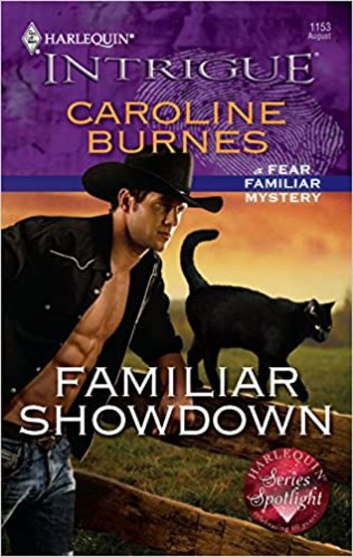 Book cover for "Familiar Showdown" by Caroline Burnes