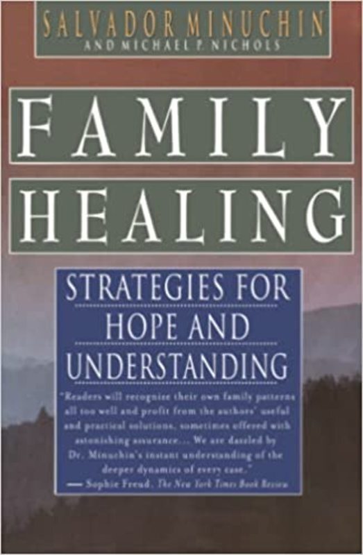 Book cover for "Family Healing" by Salvador Minuchin