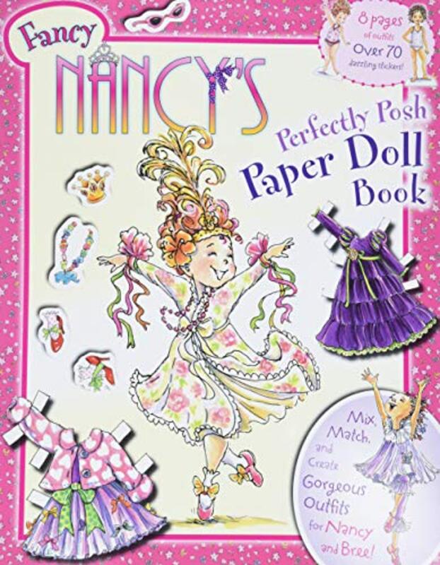 Book cover for "Fancy Nancy's Perfectly Posh Paper Doll Book" by Jane O’Connor