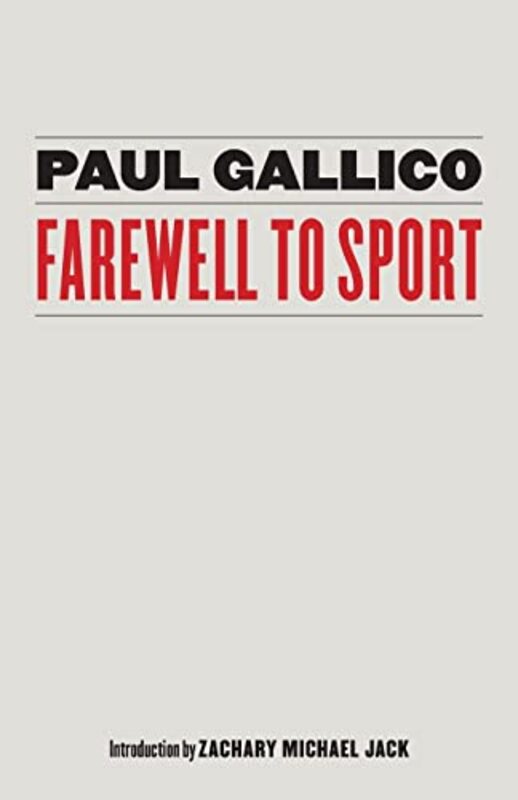 Book cover for "Farewell to Sport" by Paul Gallico