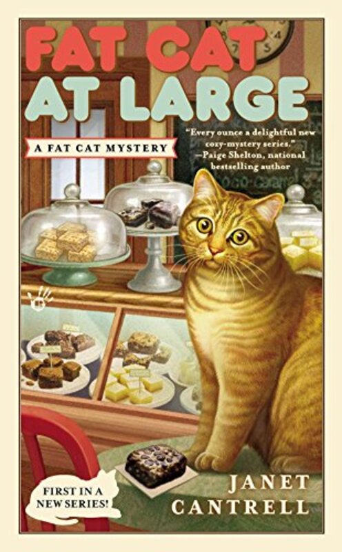 Book cover for "Fat Cat At Large" by Kaye George