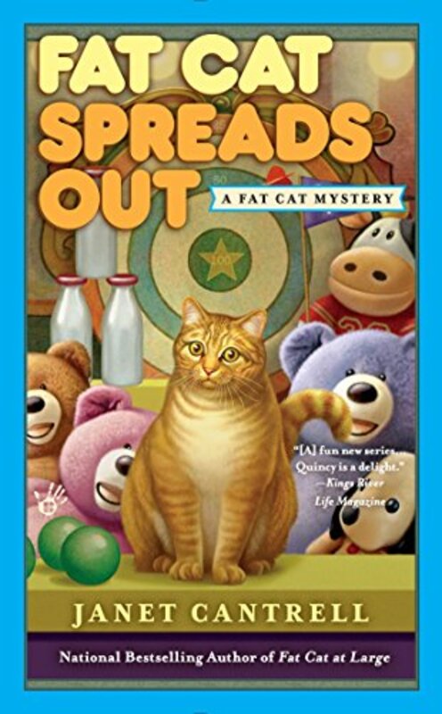 Book cover for "Fat Cat Spreads Out" by Kaye George