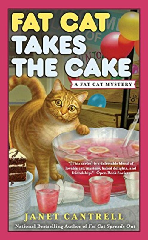 Book cover for "Fat Cat Takes the Cake" by Kaye George