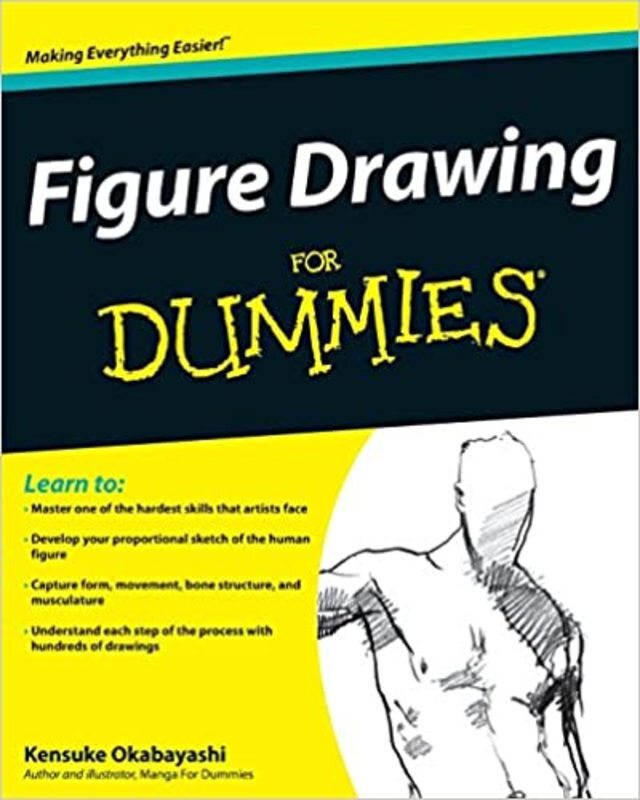 Book cover for "Figure Drawing For Dummies" by Kensuke Okabayashi