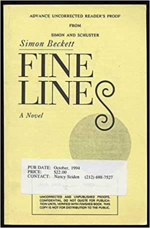 Book cover for "Fine Lines" by Simon Beckett