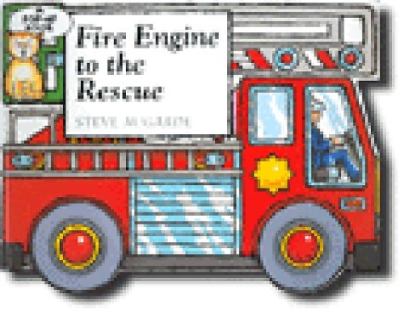 Book cover for "Fire Engine to the Rescue" by Steve Augarde