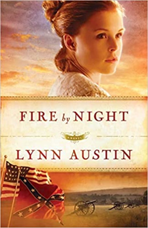 Book cover for "Fire by Night" by Lynn Austin