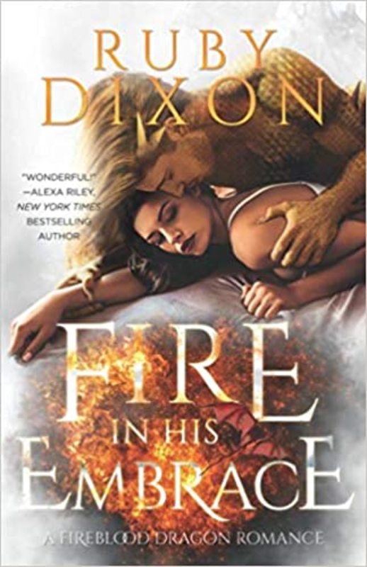 Book cover for "Fire in His Embrace" by Ruby Dixon