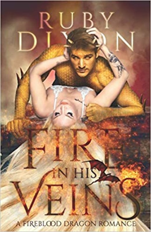 Book cover for "Fire in His Veins" by Ruby Dixon