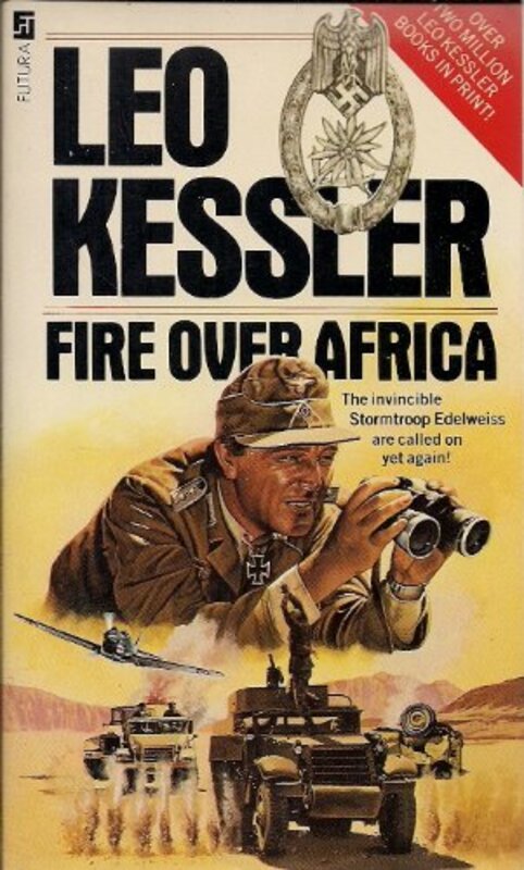 Book cover for "Fire over Africa" by Leo Kessler