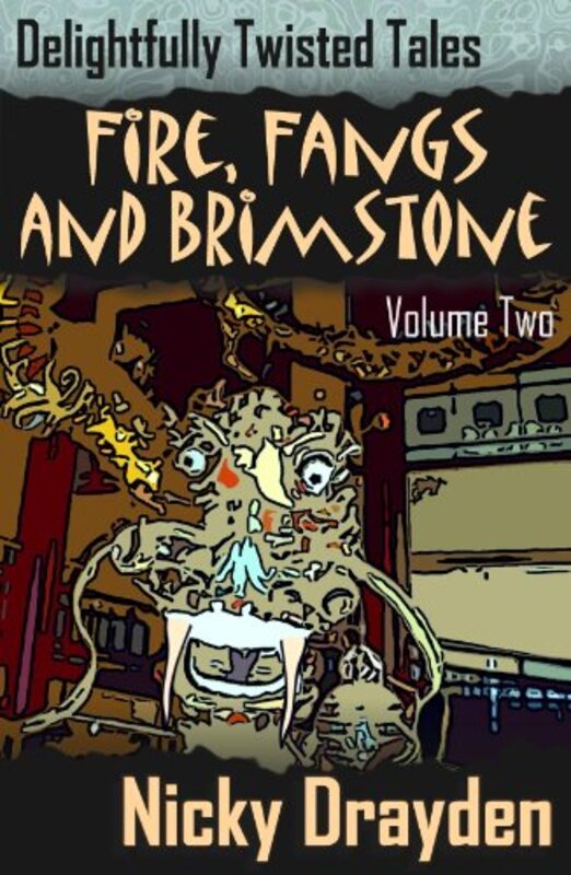 Book cover for "Fire, Fangs and Brimstone" by Nicky Drayden