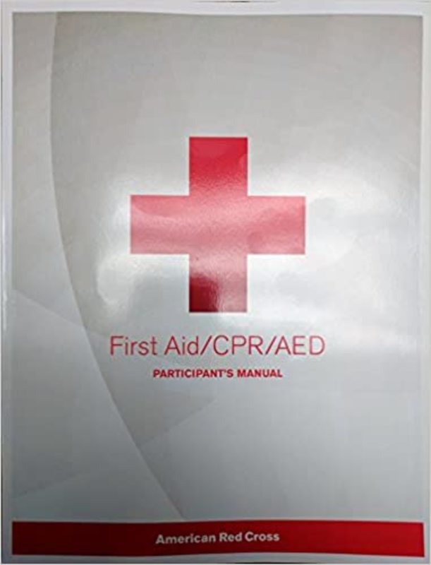 Book cover for "First Aid/ CPR/ AED Participant's Manual" by American Red Cross