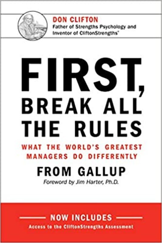 Book cover for "First, Break All the Rules" by Gallup Organization