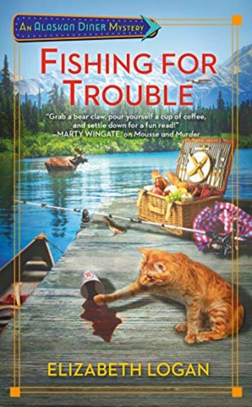 Book cover for "Fishing for Trouble" by Elizabeth Logan