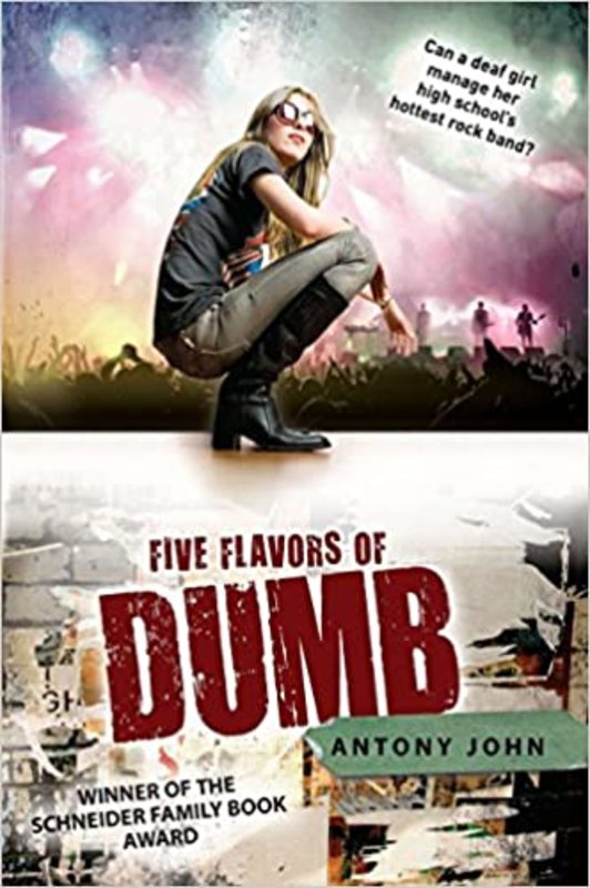 Book cover for "Five Flavors of Dumb" by Antony John