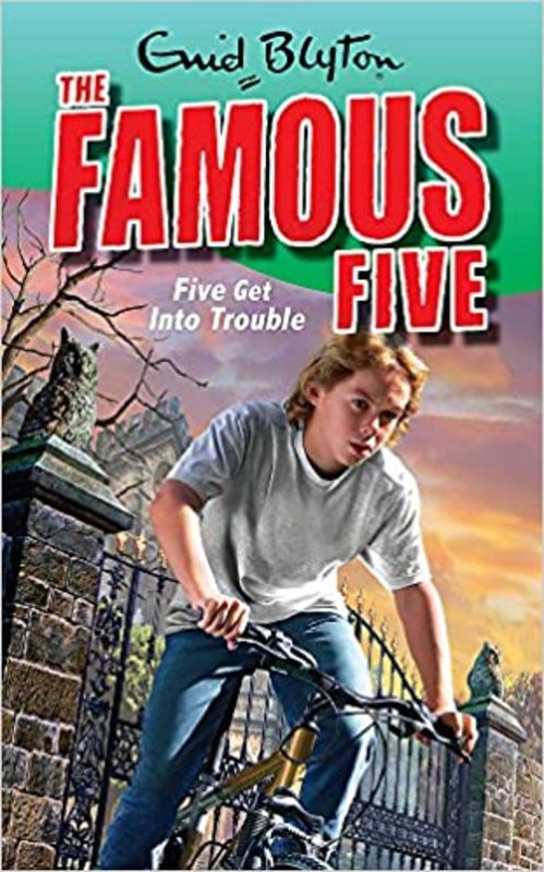 Book cover for "Five Get Into Trouble" by Enid Blyton
