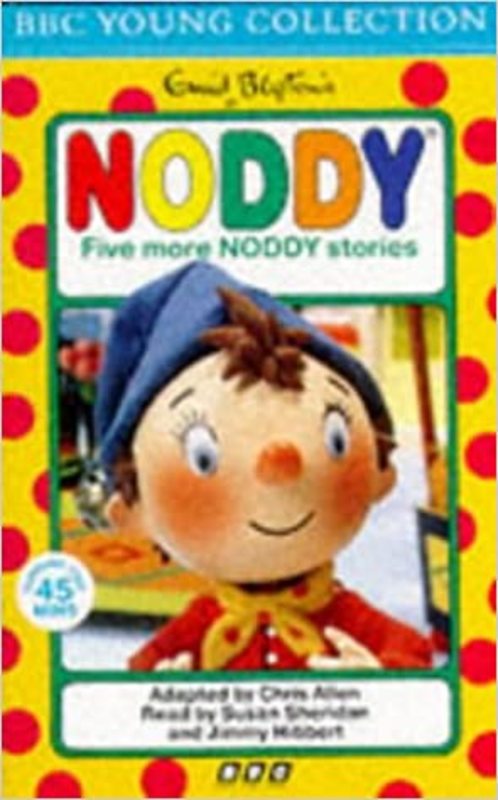 Book cover for "Five More Noddy Stories" by Enid Blyton