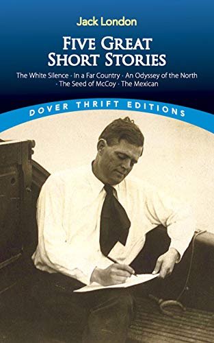 Book cover for "Five Great Short Stories" by Jack London