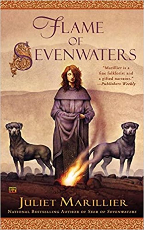 Book cover for "Flame of Sevenwaters" by Juliet Marillier