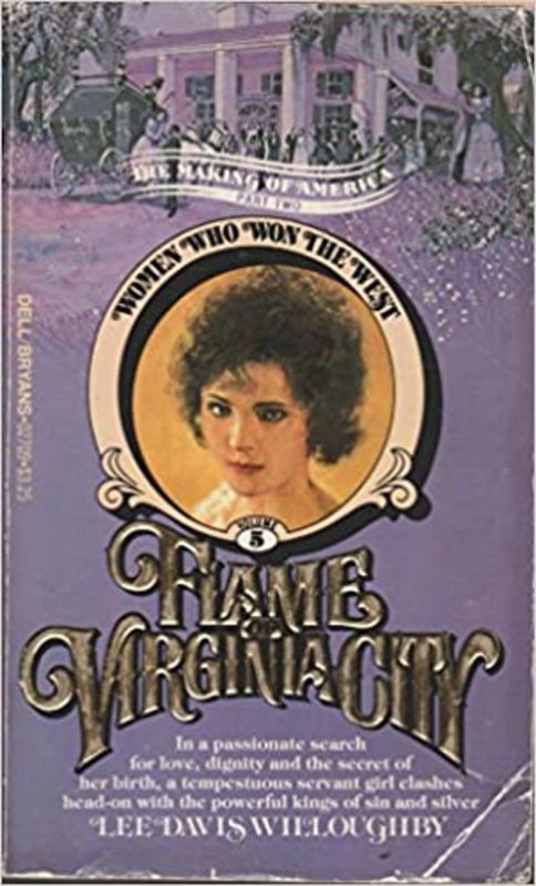 Book cover for "Flame of Virginia City" by Lee Davis Willoughby