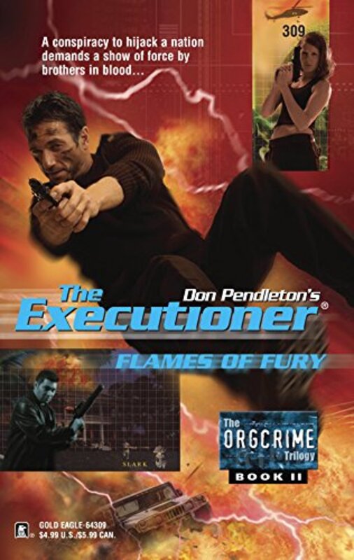 Book cover for "Flames of Fury" by Don Pendleton