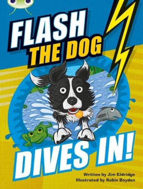 Book cover for "Flash the Dog Dives In!" by Jim Eldridge