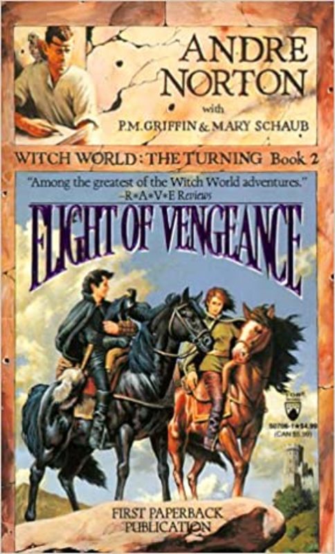 Book cover for "Flight of Vengeance" by Andre Norton