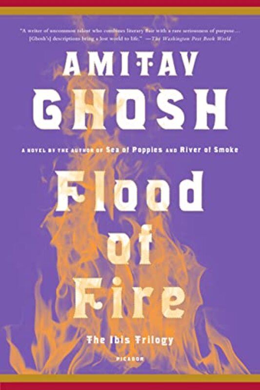 Book cover for "Flood of Fire" by Amitav Ghosh