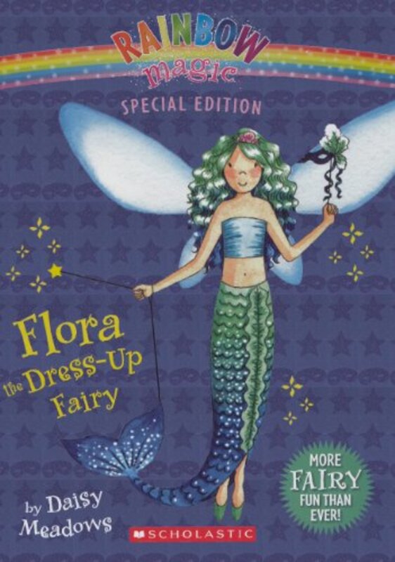 Book cover for "Flora The Dress-Up Fairy" by Daisy Meadows